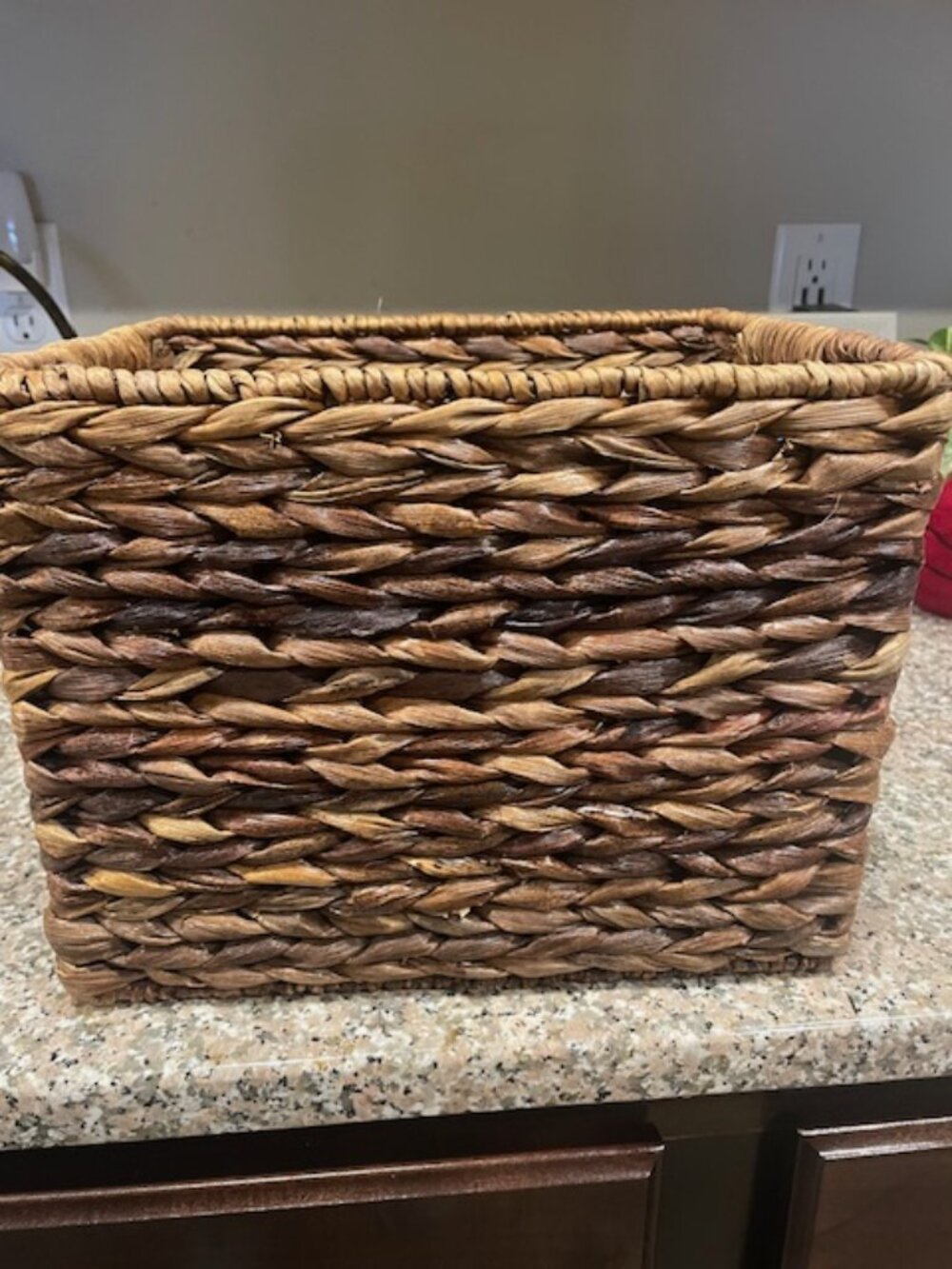 Beautiful Woven Basket  (Pillows/greenery/planter NOT for Sale)